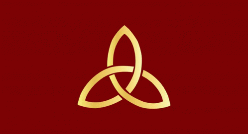 Gold Celtic Knot on Red