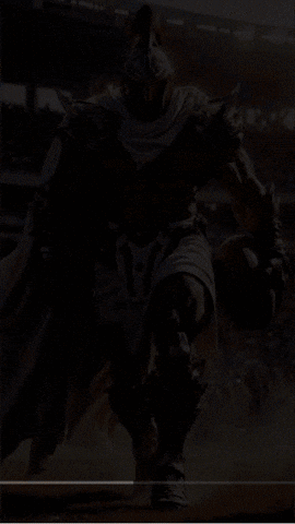 Gold Coast Titans Poster Muscular Gladiator Holding Football GIF
