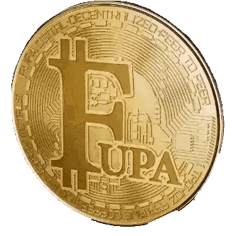 Gold Coin with B and Cuppa
