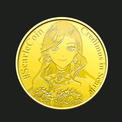 Gold Coin With Girl's Picture GIF