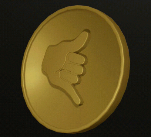 Gold Coin With Thumbs Down Hand GIF