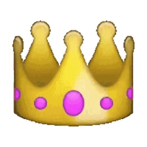 Gold Crown with Purple Dots