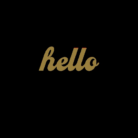 Gold Hello Text Animation GIF
