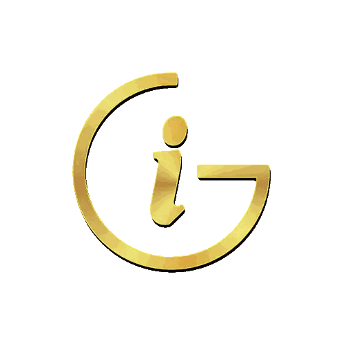 Gold Letter I in Circle