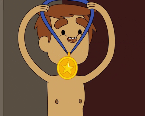 Gold Medal Award Proud Animated GIF