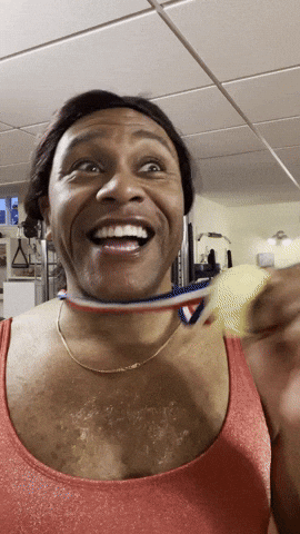 Gold Medal Happy Reaction GIF