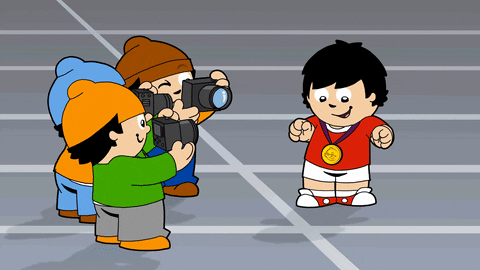 Gold Medal Kids Cartoon GIF