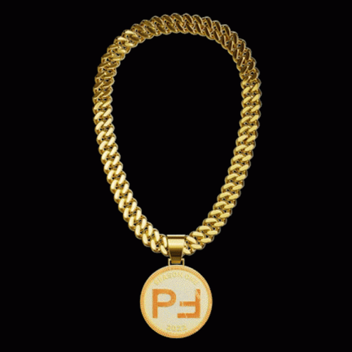 Gold Necklace With PJ Pendant