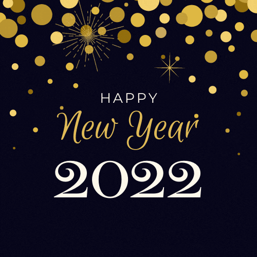 Happy New Year 2022 Purple Fireworks GIF