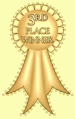 Gold Ribbon Saying 3rd Place Winner