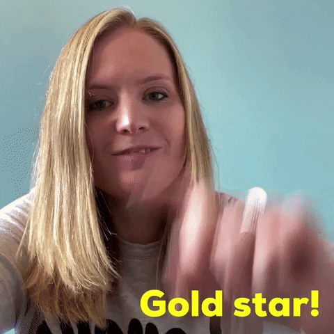 Gold Star Yay Becca Pountney GIF
