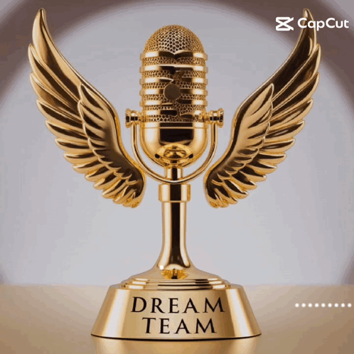 Gold Trophy With Wings Dream Team
