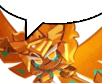 Golden Cheese Cookie Speech Bubble Sticker GIF