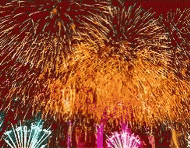 Golden Festival Fireworks GIF