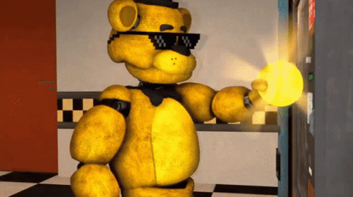 Golden Freddy Button Pressing GIF