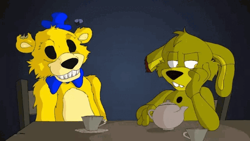 Golden Freddy Coffee Date GIF