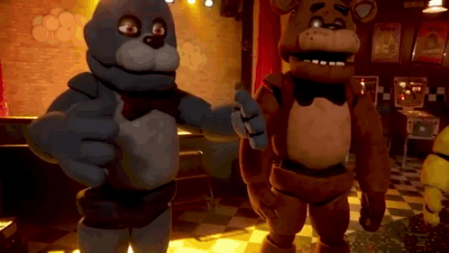 Golden Freddy Hugging Man GIF