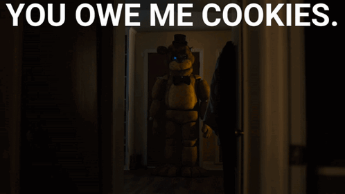 Golden Freddy Says You Owe Me Cookies GIF
