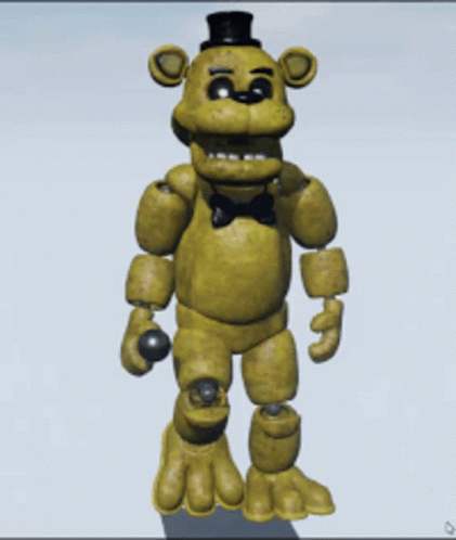 Golden Freddy Walk Holding Flashlight GIF
