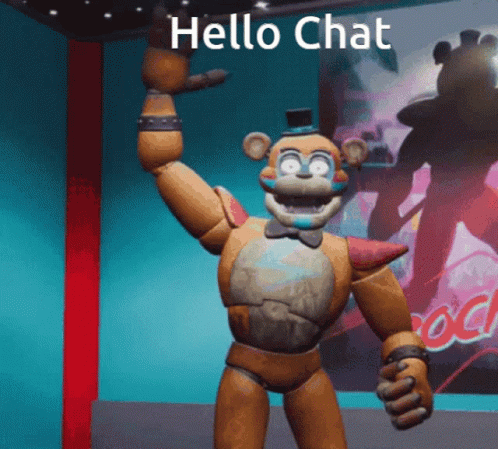 Golden Freddy Waving Hello GIF