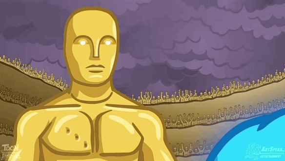 Golden Guy Playing Smallest Violin GIF