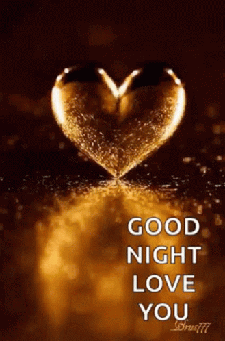 Golden Heart Goodnight I Love You GIF