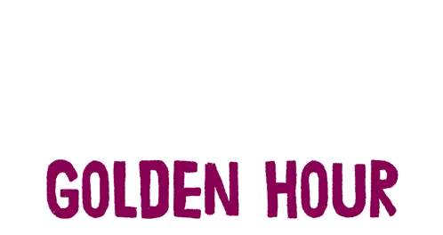 Golden Hour Logo With Purple Rainbow