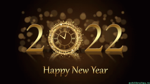 Golden New Year 2022 Text GIF