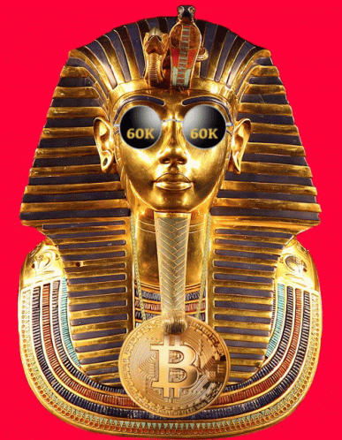 Golden Pharaoh Statue with Sunglasses and B Coin