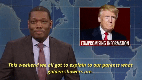 Golden Shower Michael Che Saturday Night Live GIF