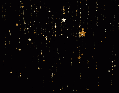 Golden Stars Falling Confetti GIF