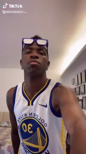 Golden State Warriors Fan Taking Selfie with Sunglasses