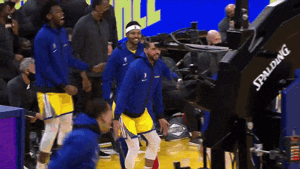 Golden State Warriors Jumping Out Of Joy GIF
