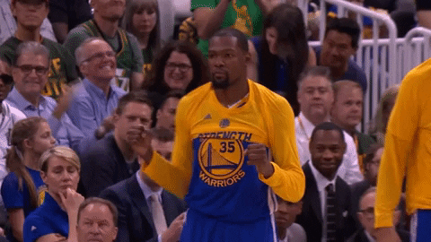 Golden State Warriors Kevin Durant Watching Closely GIF
