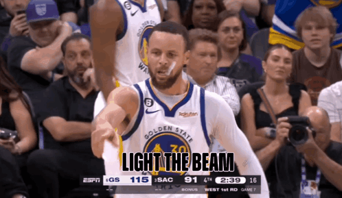 Golden State Warriors Player Pointing At Crowd GIF