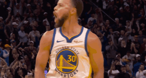 Golden State Warriors Stephen Curry in Front of Crowd
