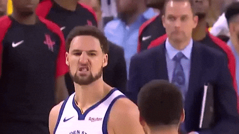 Golden State Warriors Stephen Klay Chest Bump GIF