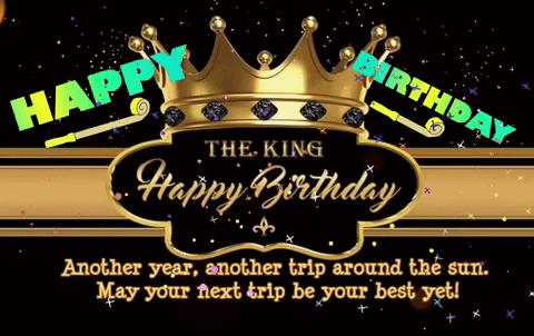 Golden Text Birthday Queen Greetings GIF