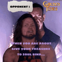 Golden Tides Poster Man with Long Hair and Beard