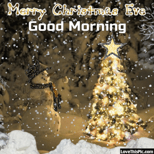 Golden Tree Morning Of Christmas Eve GIF