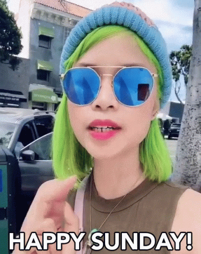 Goldie Chan Happy Sunday GIF