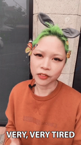 Goldie Chan Very Tired GIF