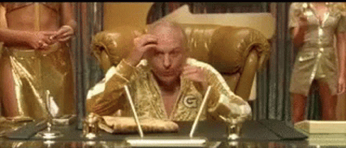 Goldmember Thinking Of An Idea GIF