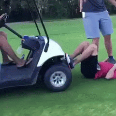 Golf Cart Moving Man GIF