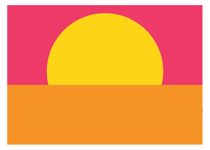 Golf Cart Moving Under Sunset GIF