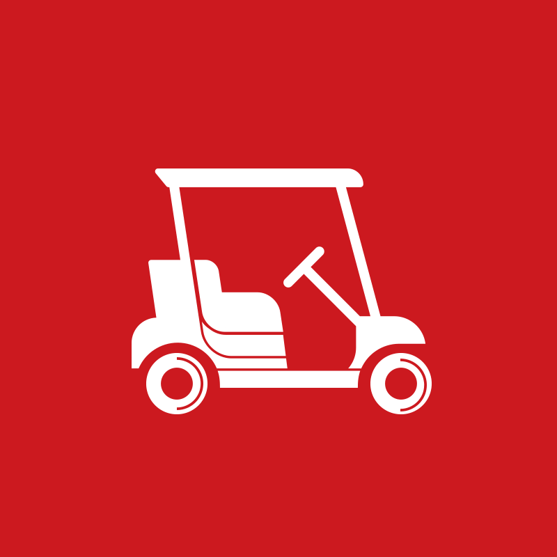 Golf Cart Red Logo GIF