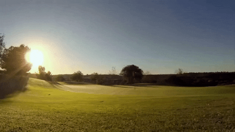 Golf Field Sunset GIF