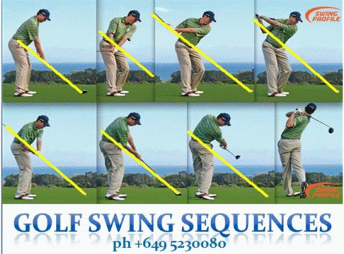 Golf Swing Sequences Man Swinging Club