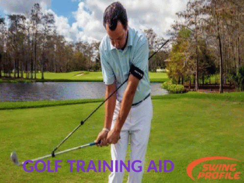 Golfer With C on Glove About to Hit