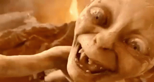 Gollum Holding Toilet Paper GIF